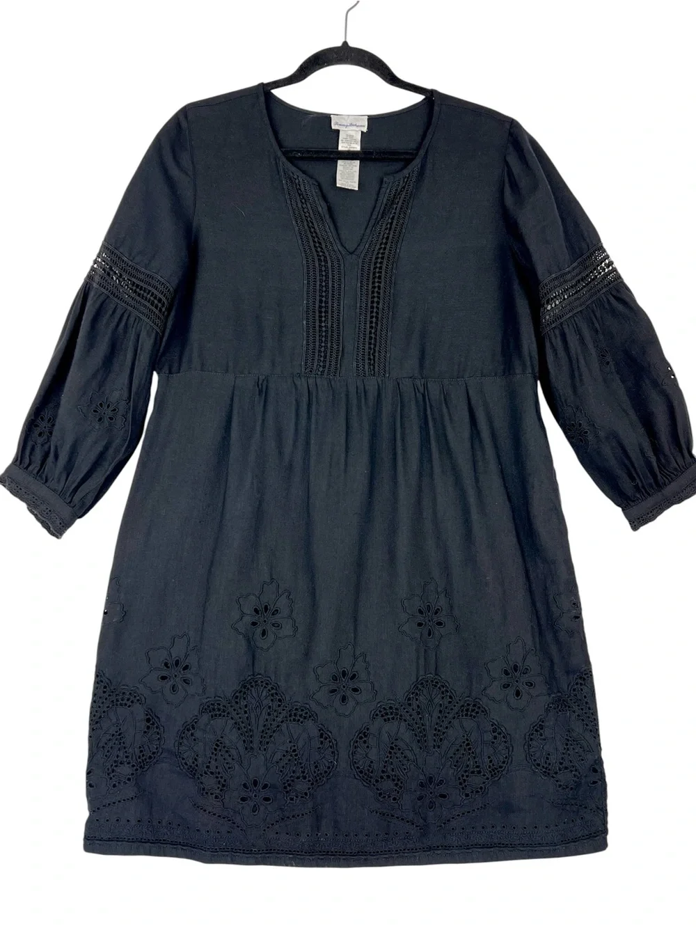 Tommy Bahama Women's St. Lucia Linen Blend Coverup Dress Black Sz S Beach Tommy Bahama Women's St. Lucia Linen Blend Coverup Dress Black Sz S Beach